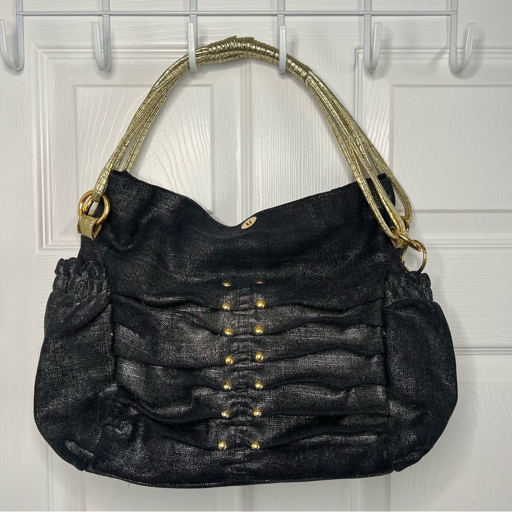 Elegant Black and Gold Women's Bag